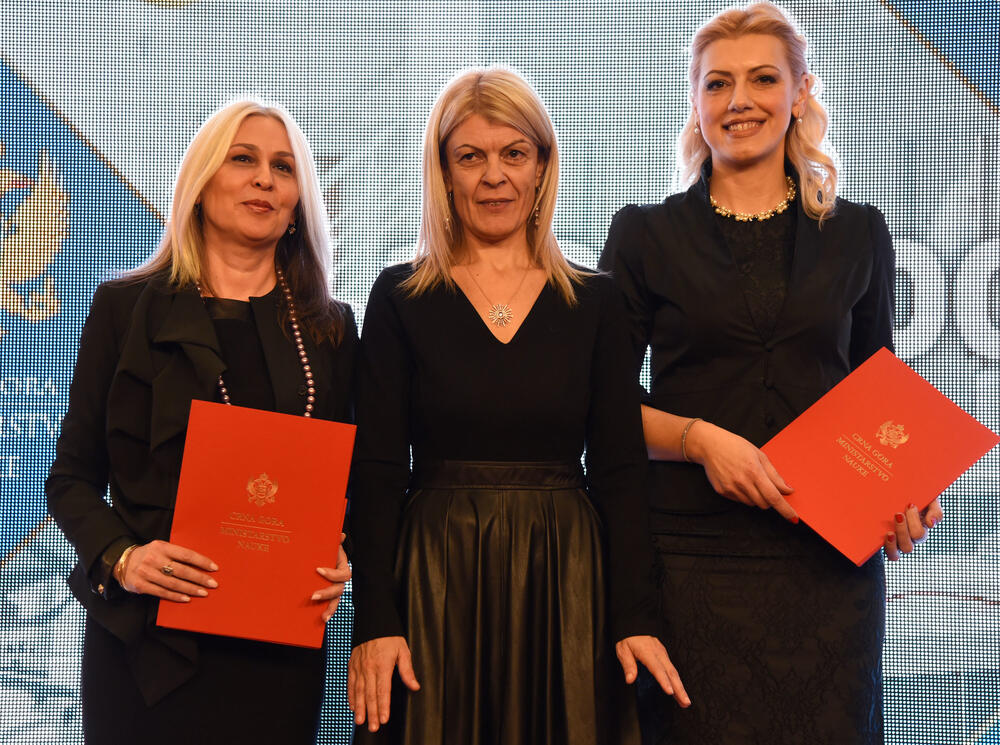 Crna Gora ima izuzetne ljude, ocijenila je danas ministarka nauke Sanja Damjanović. Ona je, u društvu premijera Duška Markovića, podijelila 3,5 miliona eura nagrada, stipendija i grantova. U galeriji fotoreportera "Vijesti" Luke Zekovića pogledajte kako je bilo na svečanosti u "Vili Gorica" u Podgorici.