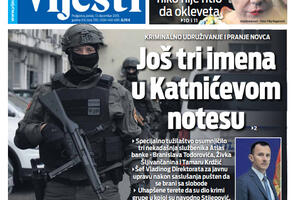 Naslovna strana "Vijesti" 13.12.
