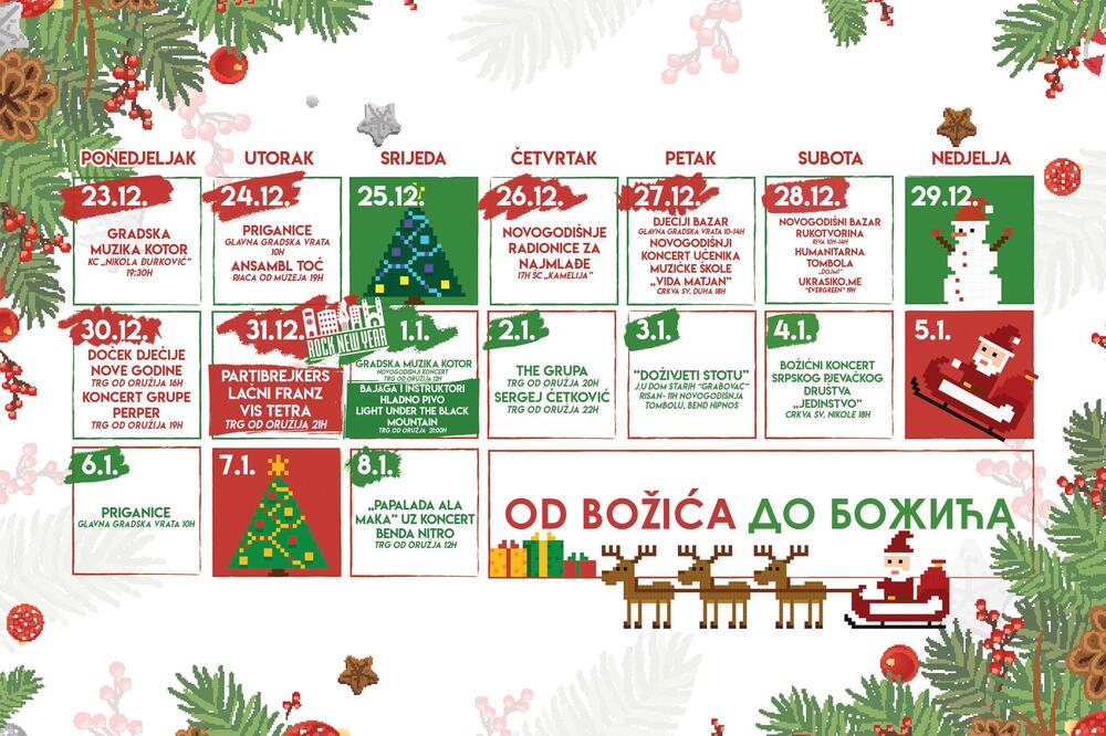 Program počinje 23. decembra
