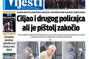 Naslovna strana "Vijesti" za 17. decembar 2019.