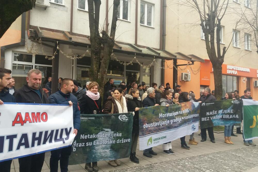 Sa protesta u Bijelom Polju, Foto: Jadranka Ćetković