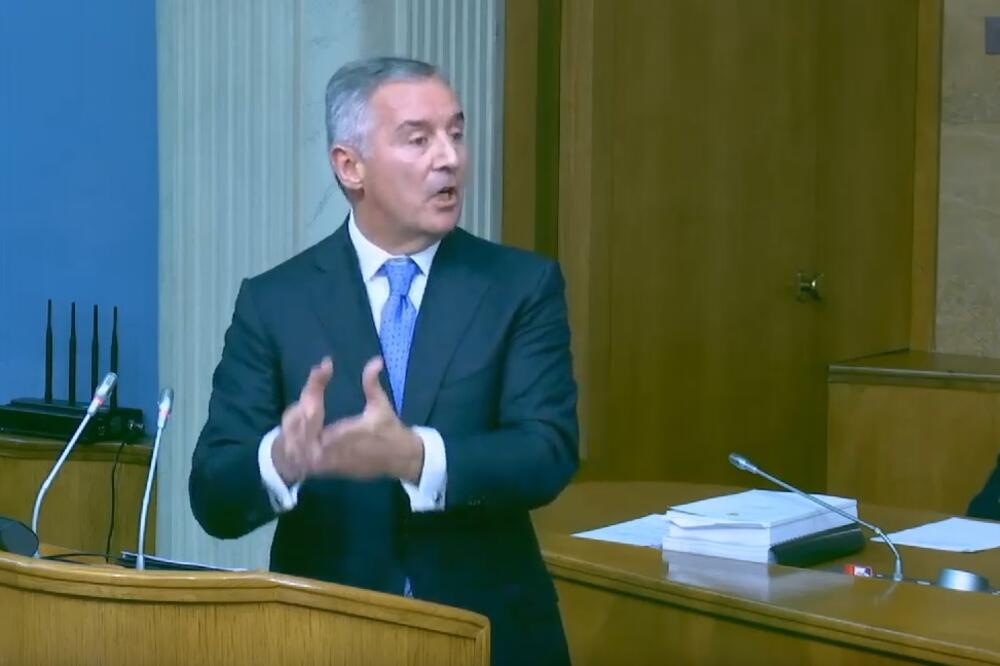 Đukanović, Foto: Screenshot/Skupština Crne Gore