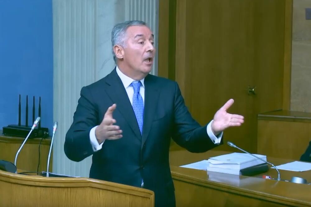 Đukanović, Foto: Screenshot/Skupština Crne Gore