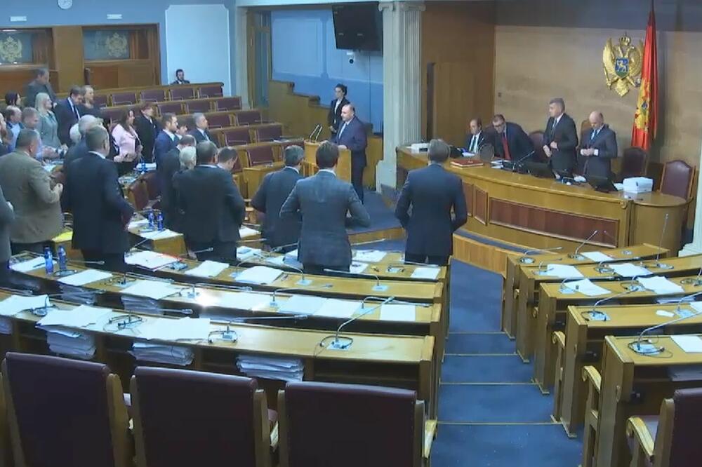 Siniša Bjeković za govornicom, Foto: Printscreen