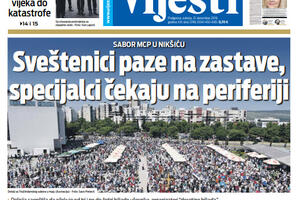 Naslovna strana "Vijesti" za 21. decembar 2019. godine