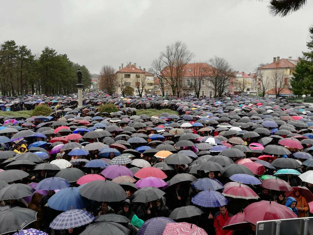 U organizaciji Mitropolije crnogorsko primorske, u Nikšiću je održan skup protiv usvajanja Predloga zakona o slobodi vjeroispovijesti. Pogledajte šta je u Nikšiću zabilježila ekipa Vijesti