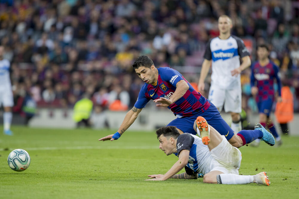 Luis Suares na meču sa Alavesom, Foto: AP