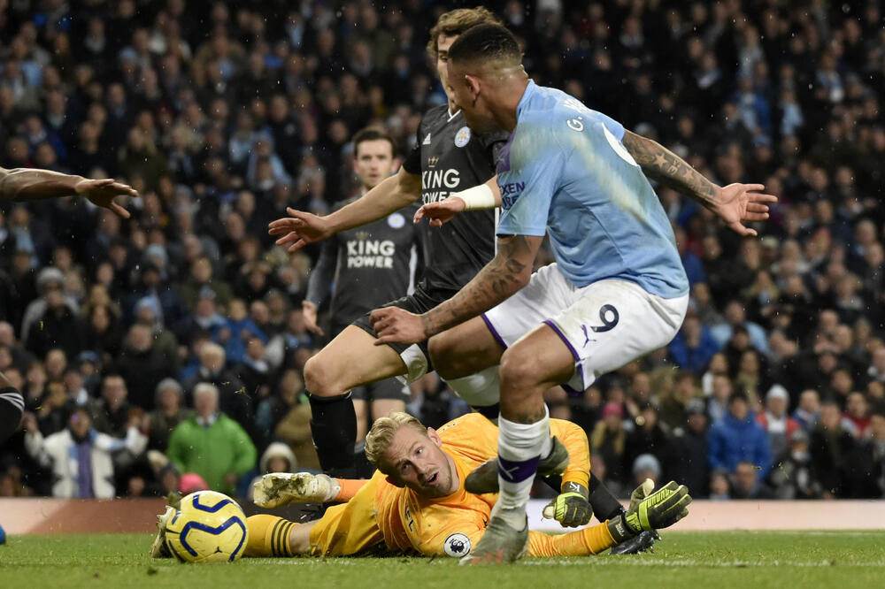 Gabrijel Žezus pred golom Lestera, Foto: AP