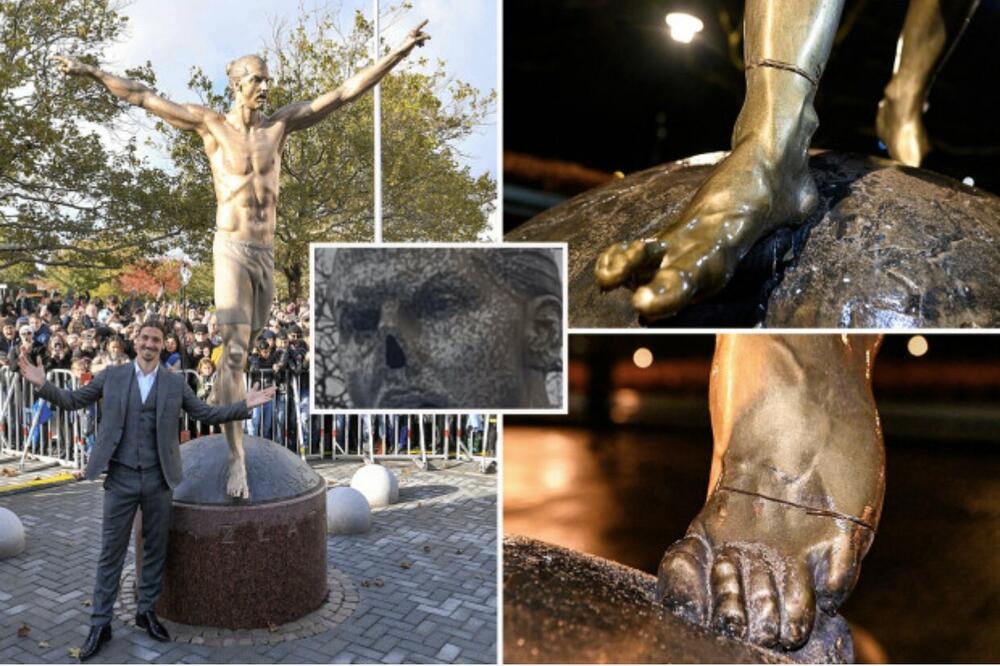 Statua Zlatana Ibrahimovića nekad i sad