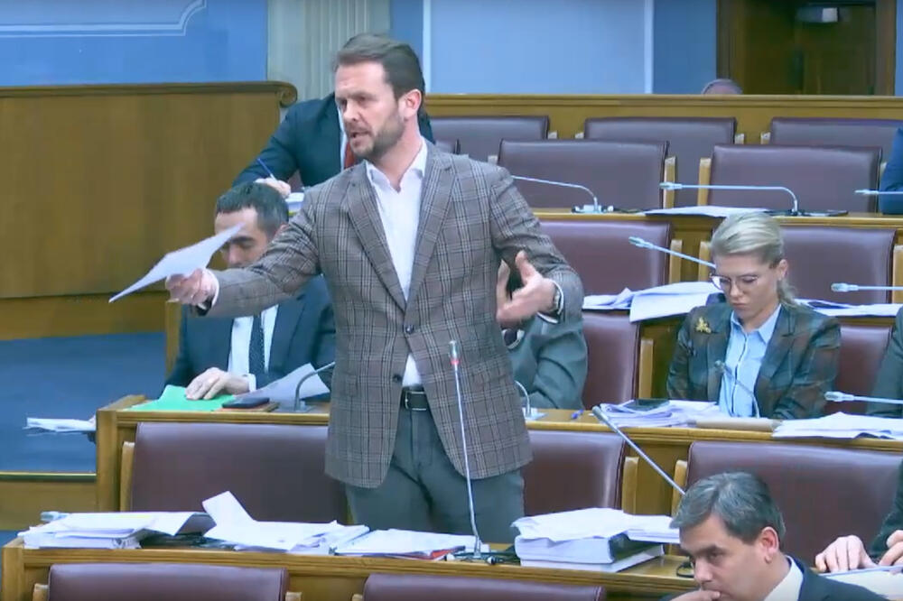 Konjević danas u parlamentu, Foto: Screenshot/YouTube