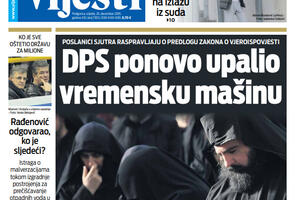 Naslovna strana "Vijesti" za 25.12.