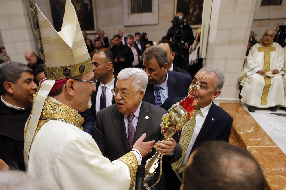 Pjerbatista Picabala i Mahmud Abas, Foto: BETA/AP