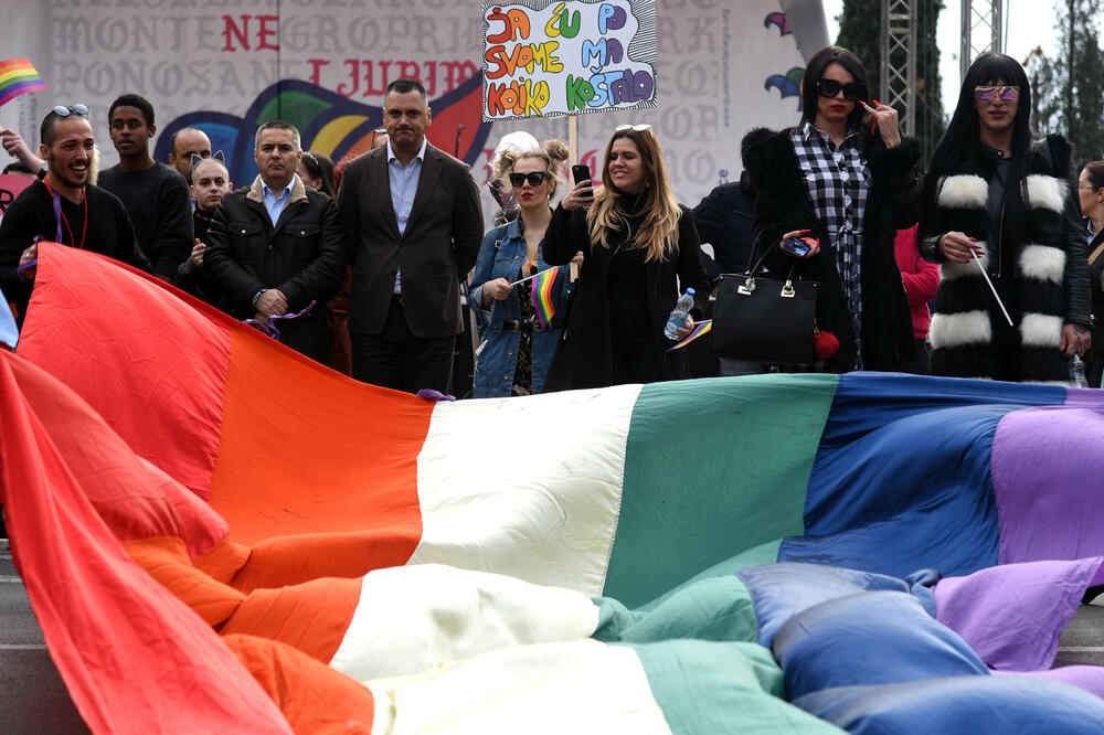 Direktor UP Veselin Veljović na šestom Prajdu u Podgorici, Foto: Boris Pejović