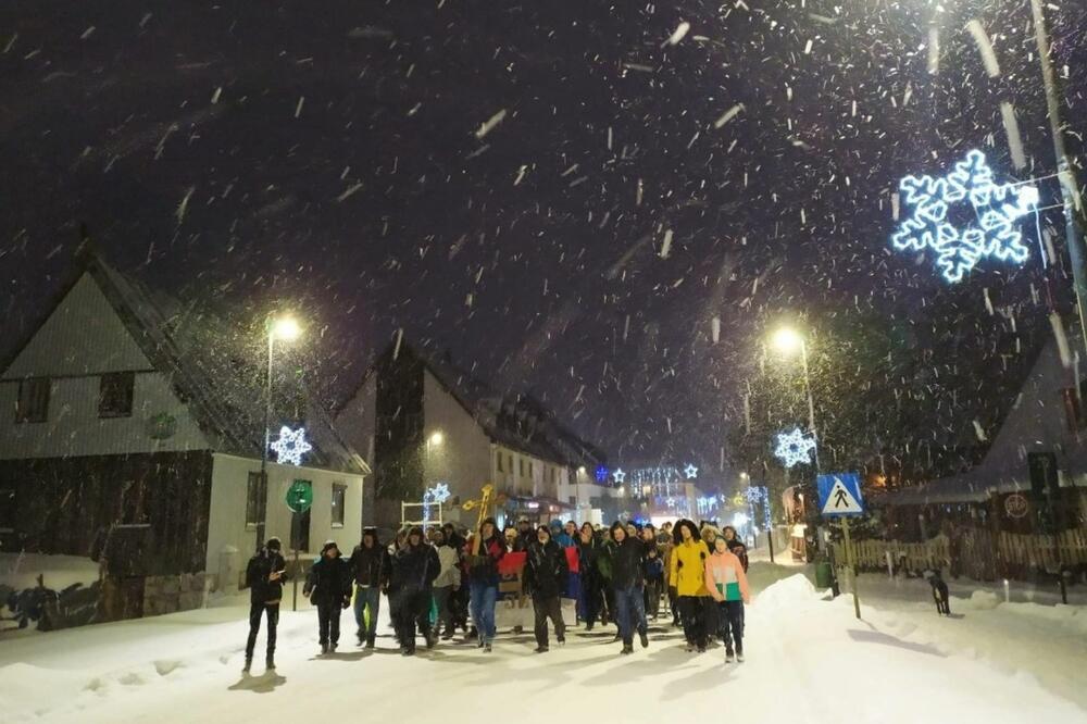 Protest na Žabljaku, Foto: Čitalac "Vijesti"