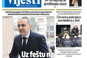 Naslovna strana "Vijesti" za 30. decembar