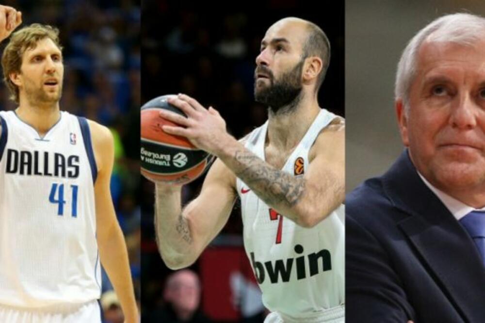 Dirk Novicki, Vasilis Spanulis i Željko Obradović, Foto: Eurohoops