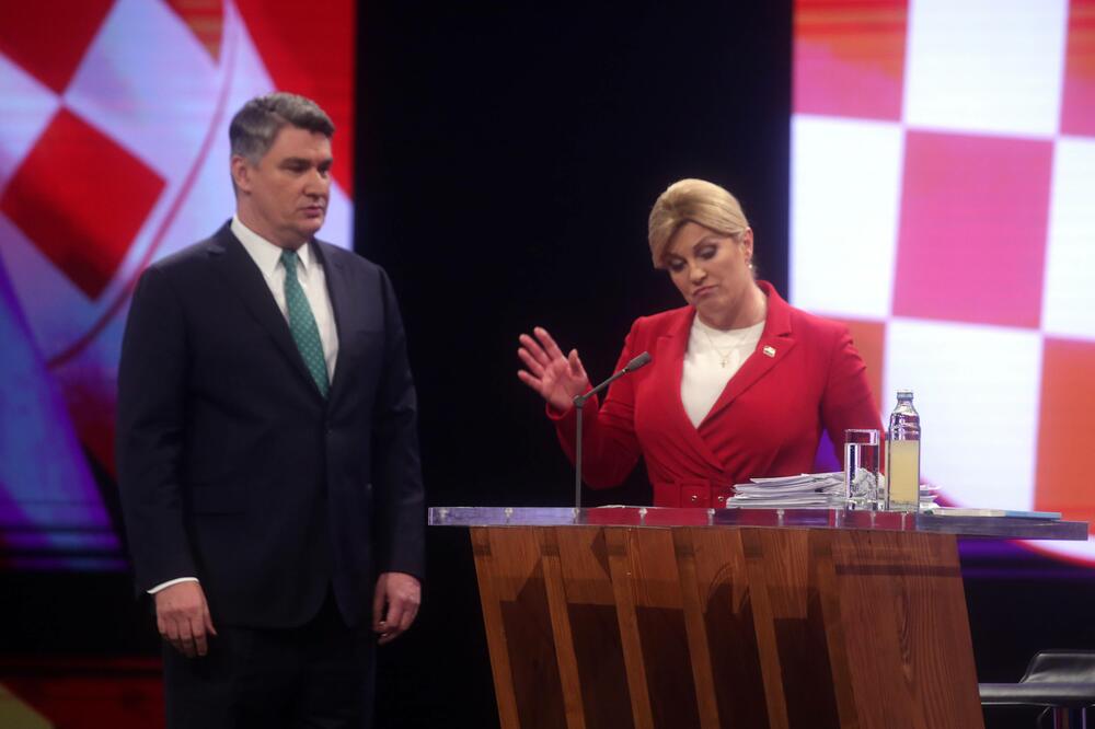Sa suočeljavanja predsjedničkih kandidata: Milanović i Grabar Kitarović, Foto: Beta