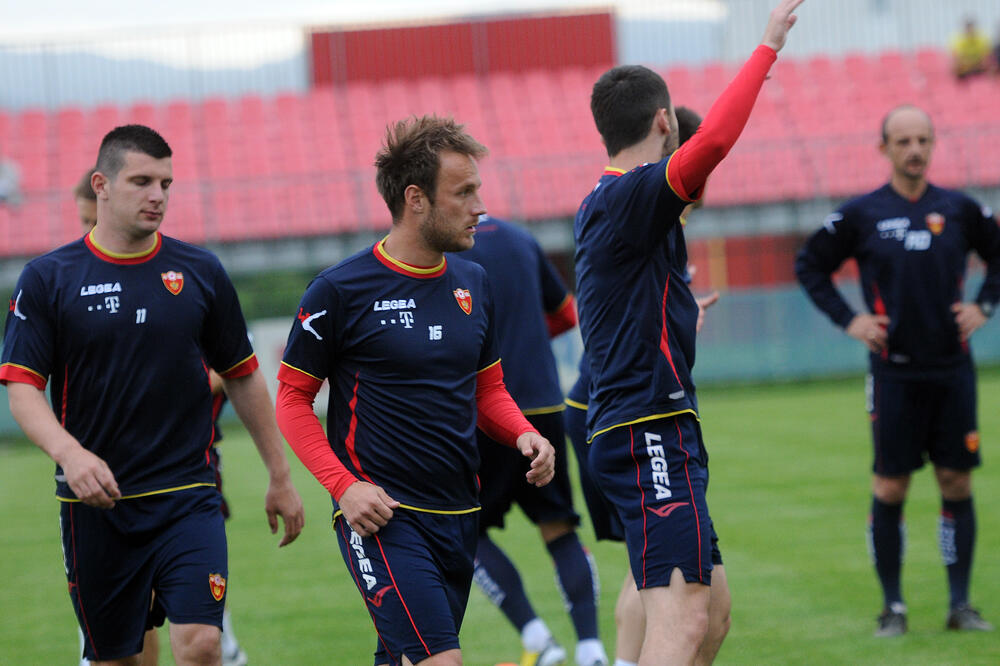 Igumanović na treningu reprezentacije 2013. godine, Foto: Boris Pejović