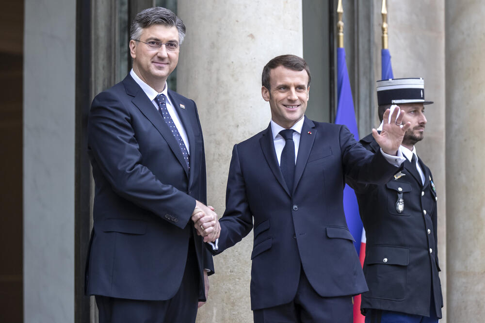 Plenković i Makron, Foto: AP