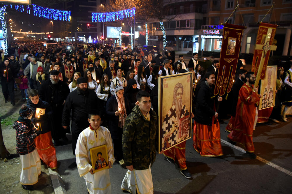 Sa litije u Podgorici, Foto: Luka Zeković