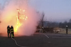 Spaljena statua Donalda Trampa u Sloveniji