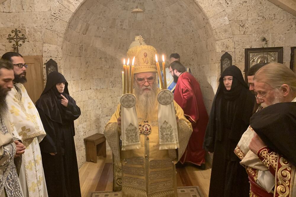Mitropolit Amfilohije juče u manastiru Duljevo, Foto: Vuk Lajović