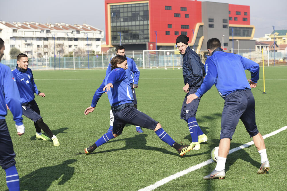 Sa prvog treninga Budućnosti u 2020. godini, Foto: Savo Prelević