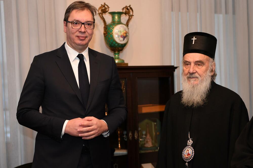 Vučić i patrijarh srpski Irinej, Foto: BETAPHOTO