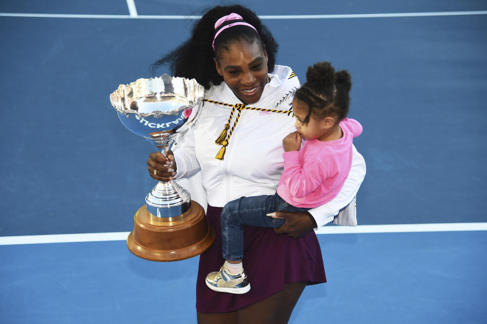Serena Vilijams sa kćerkicom Aleksis Olimpijom, Foto: Chris Symes