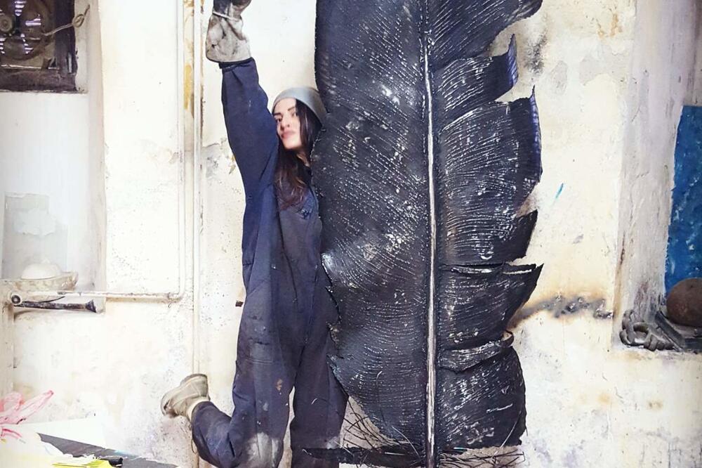 Martinović i dio njenog rada, Foto: Privatna arhiva