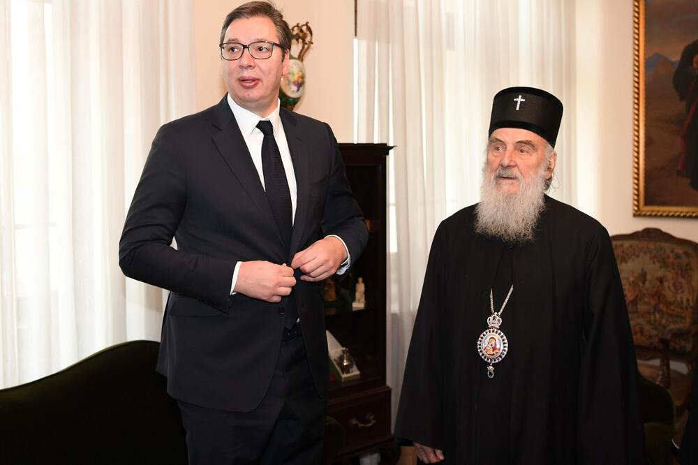 Vučić i Irinej (arhiva), Foto: BETAPHOTO/Predsednistvo Srbije/Dimitrije Goll/DS, BETAPHOTO/Predsednistvo Srbije/Dimitrije Goll/DS