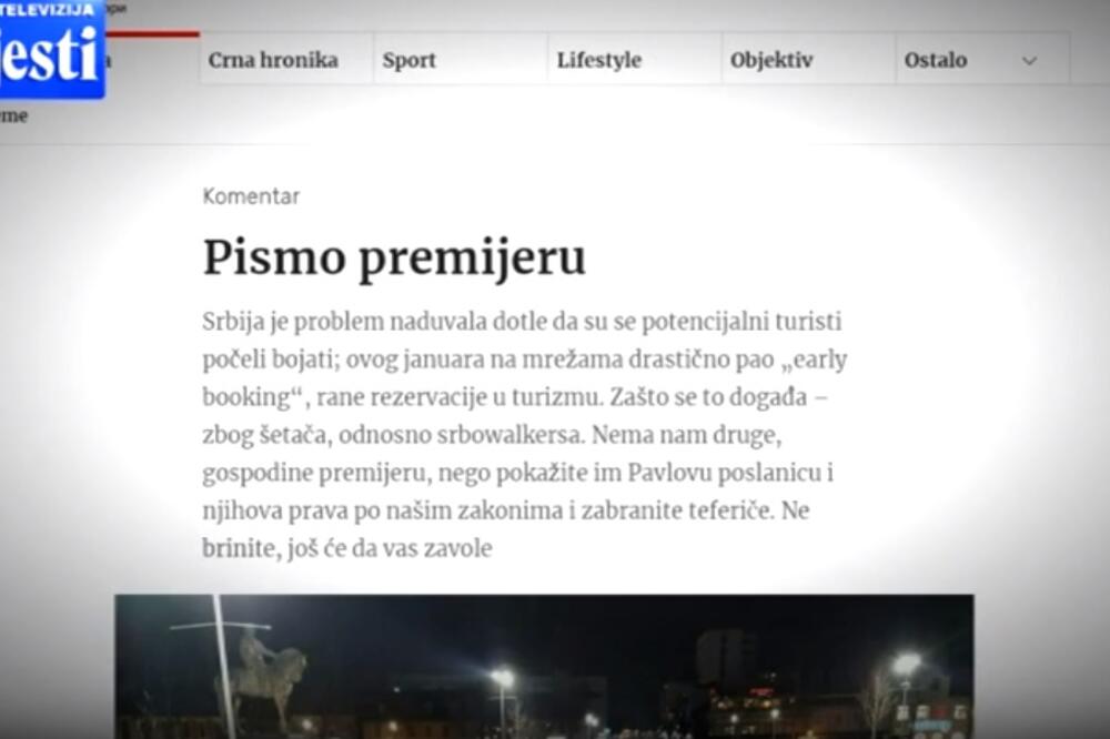 "Pismo premijeru", Foto: Screenshot/TV Vijesti