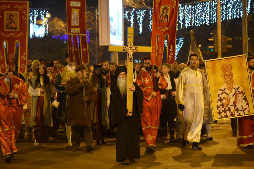 Detalj sa jedne od litija u Podgorici, Foto: Luka Zeković