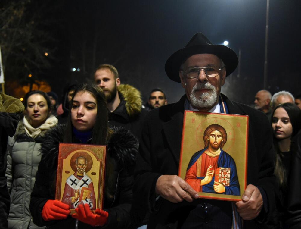 Sa litije u Podgorice