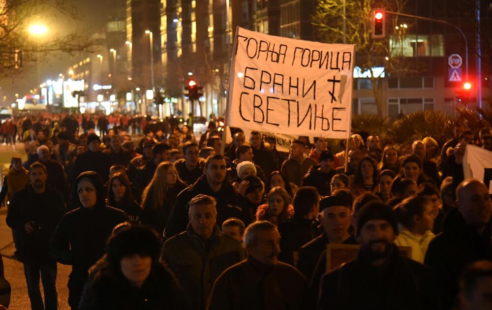 Sa litije u Podgorice