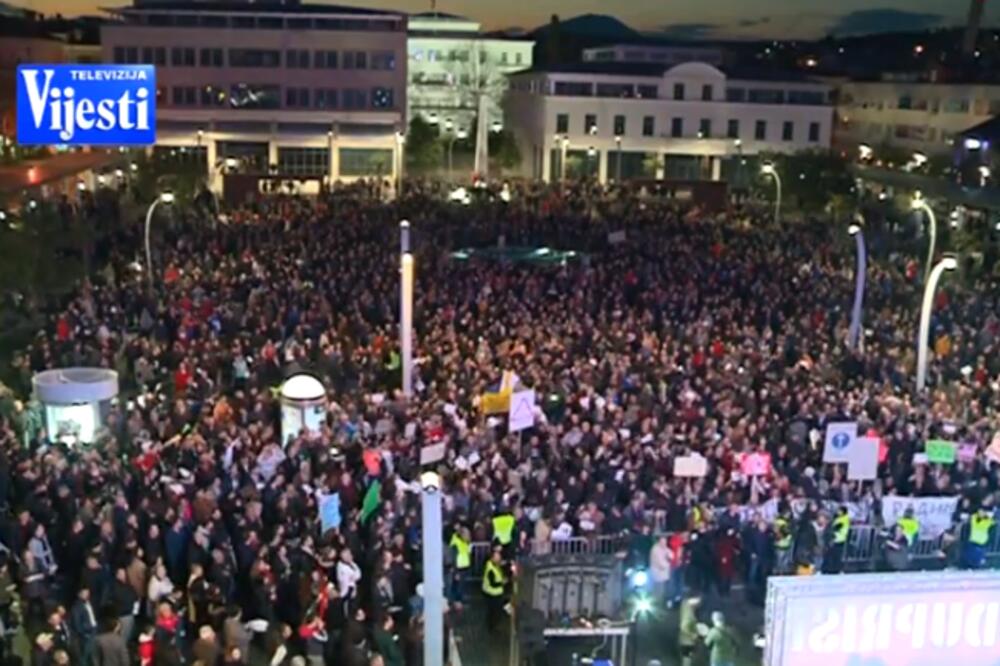 Sa građanskih protesta u Podogrici prošle godine, Foto: Printscreen YouTube