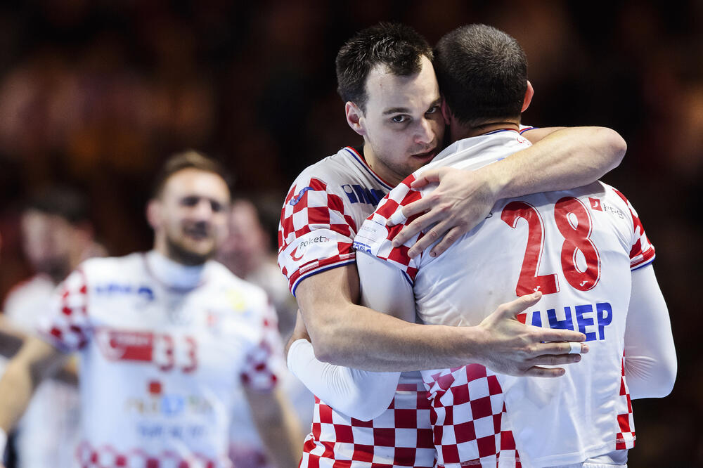 Slavlje hrvatskih rukometaša, Foto: AP