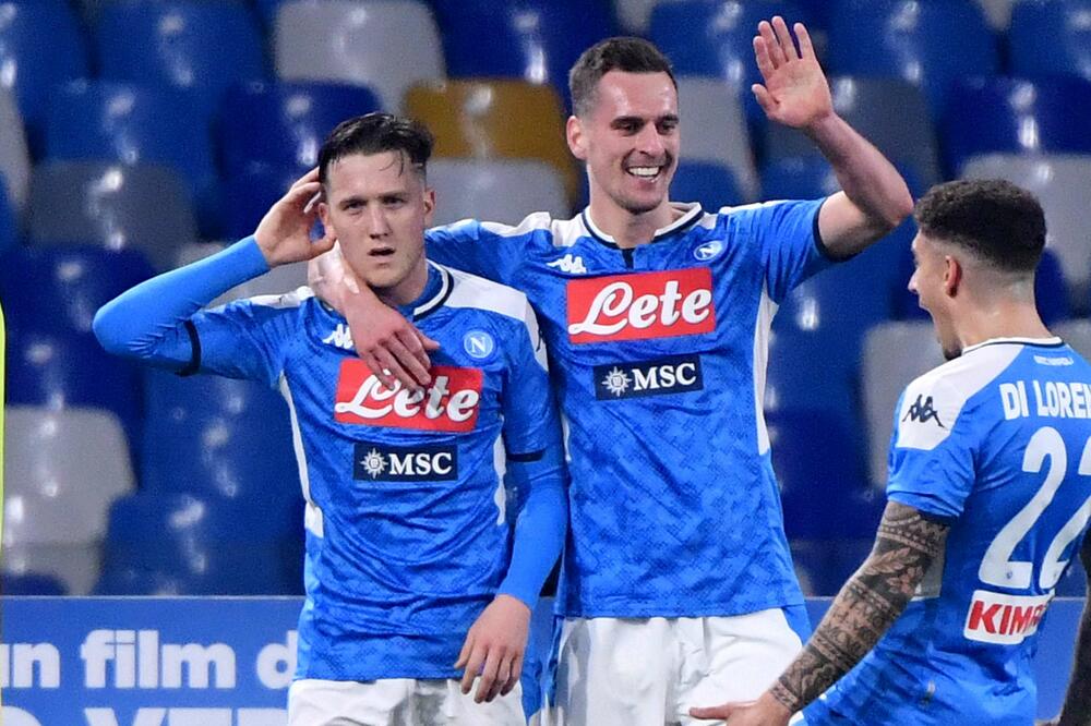 Slavlje Zjelinskog, Milika i Di Lorenca, Foto: Flashscore.com