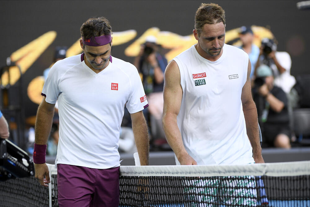 Federer i Sandrgen, Foto: AP