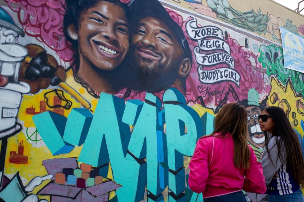 Điđi i Kobi oslikani su na muralu u Los Anđelesu, Foto: Beta/AP