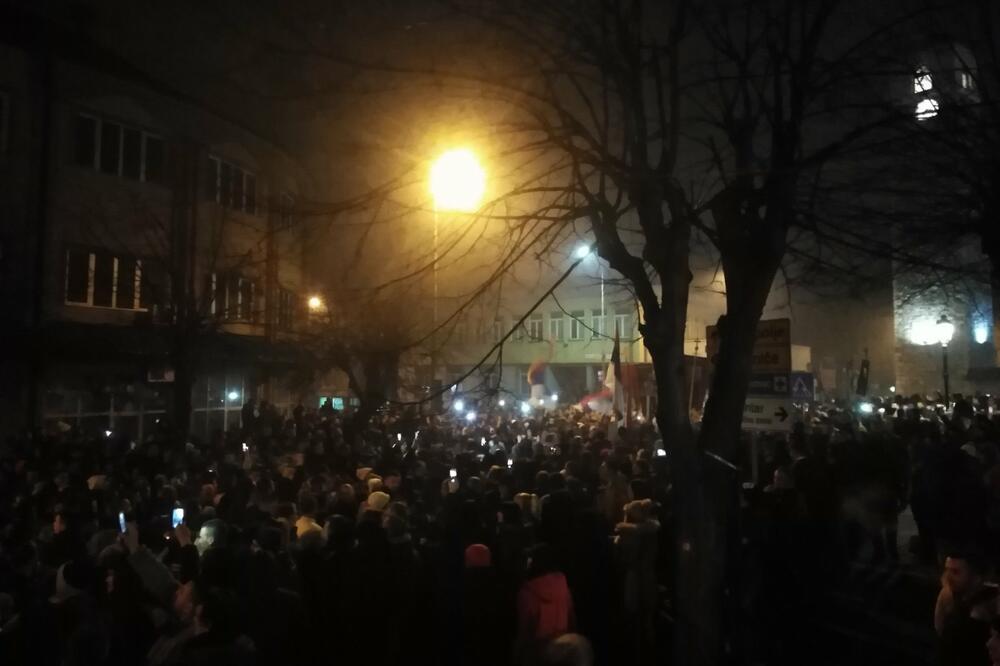 Sa litije u Pljevljima, Foto: Goran Malidžan