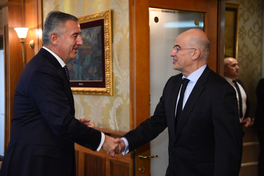 Đukanović i Dendias, Foto: Služba za informisanje Predsjednika Crne Gore