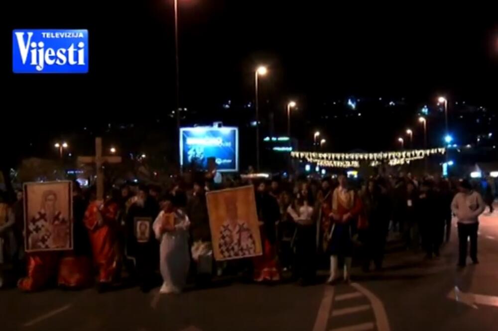 Sa jedne od litija u Podgorici, Foto: TV Vijesti