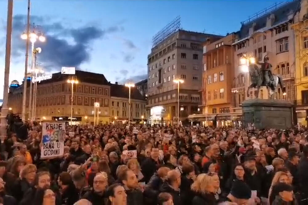 Sa protesta u Zagrebu, Foto: Screenshot/Facebook