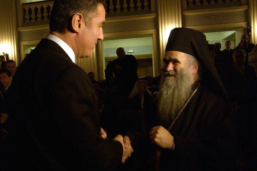 Đukanović i Amfilohije na Cetinju 2006. godine, Foto: Savo Prelević