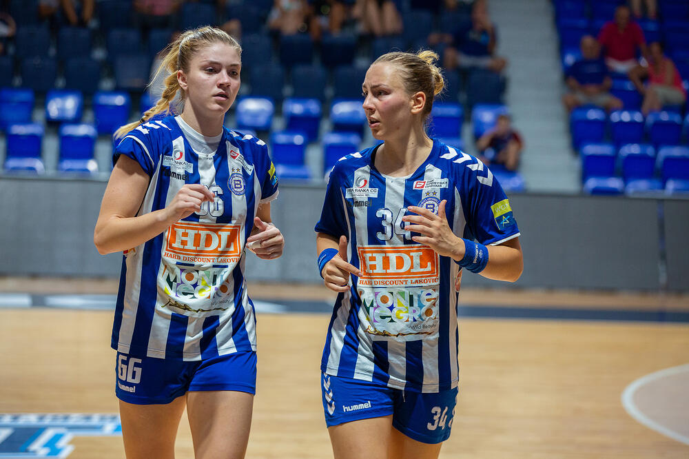 Tandem na crti očekuje zahtjevan meč: Ema Ramusović i Tatjana Brnović, Foto: Dejan Starčević/ŽRK Budućnost
