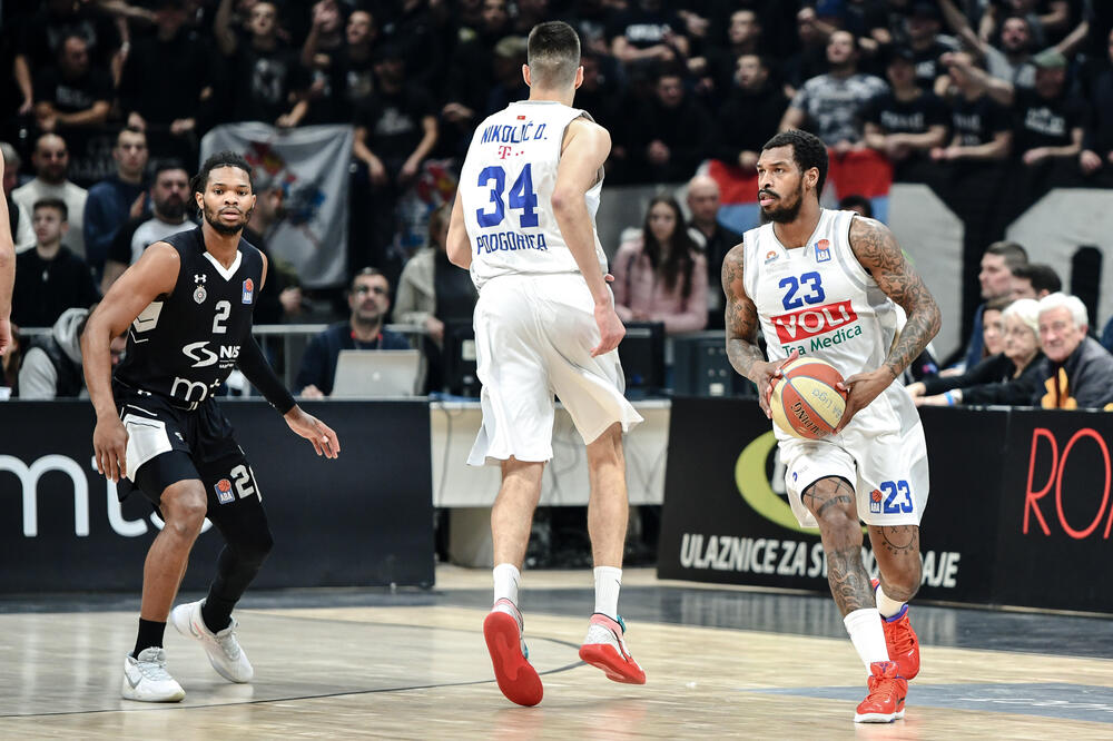 Kilpatrik i Danilo Nikolić na meču sa Partizanom, Foto: DRAGANA STJEPANOVIC