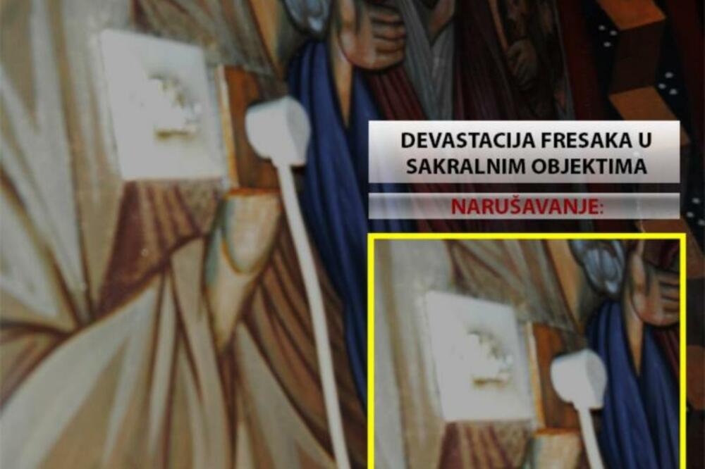Detalj za koji Bogdanović tvrdi da je u manastiru u Pljevljima, Foto: Vlada Crne Gore