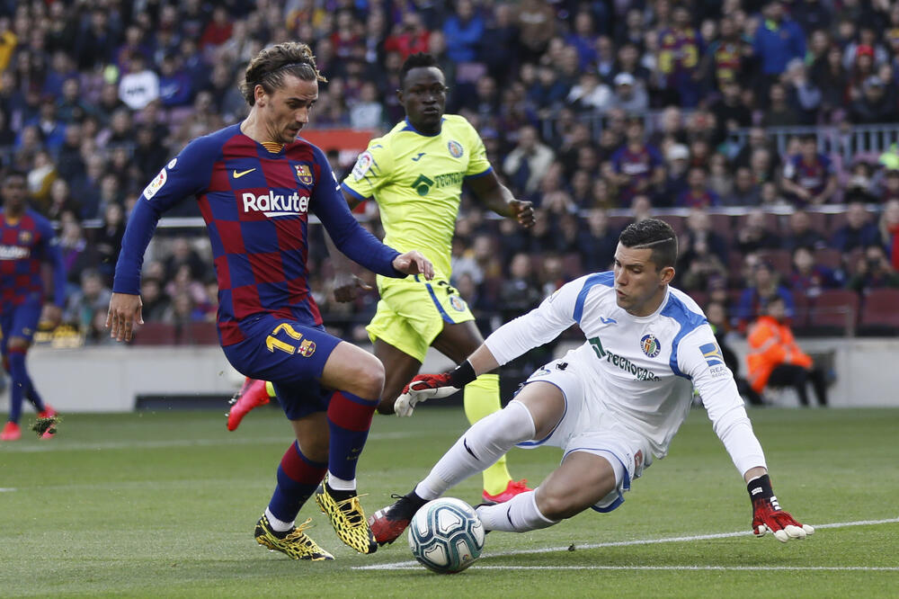 Grizman postiže prvi gol za Barselonu, Foto: AP