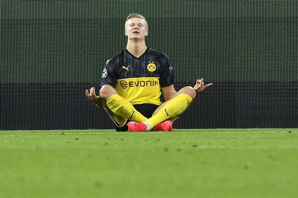 Haland proslavlja pogodak, Foto: Beta/AP